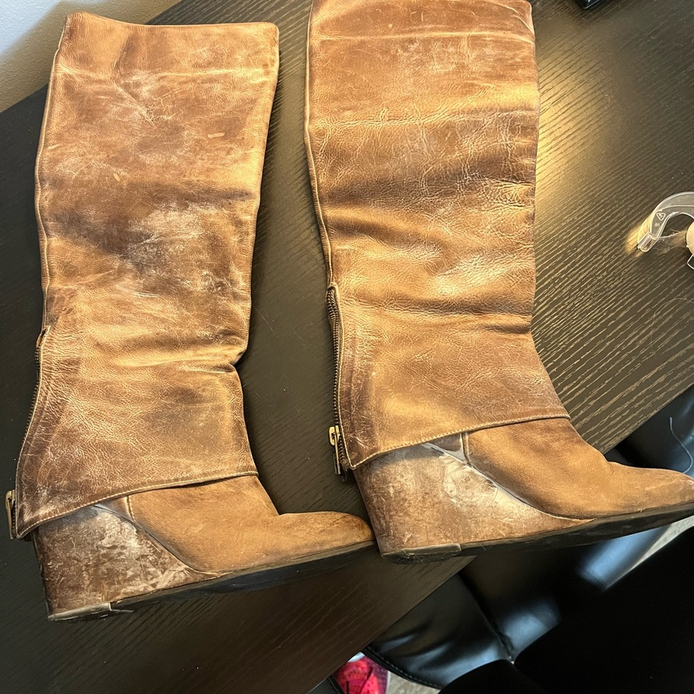 Steven by Steve Madden wedge boot.